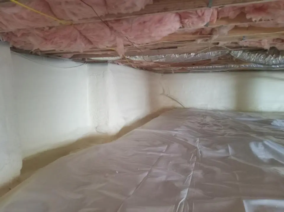 Crawl space encapsulation with closed-cell spray foam for Attic Insulation in Nanticoke